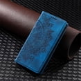 thumbnail image 2 of For Google Pixel 9 / 9 Pro 6.3" Totem Embossed Strong Magnetic Attachment/Closure, Card Slots/Pocket, PU Leather Flip Wallet Case,Blue,For Pixel 9 / 9 Pro, 2 of 8