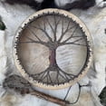 thumbnail image 2 of Tree Of Life Shaman Drum Handmade Siberian Drum Spirit Music Symbol Garden Decor, 2 of 5
