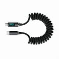 thumbnail image 5 of Retractable Type C To Type C Cable 120W Rapid Charging Spring Design Braide Cord 480mbps Tansfer For Laptop Phone Tablet, 5 of 11
