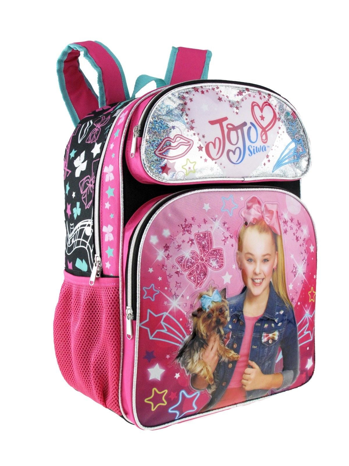 Licensed - Girls' Jojo Siwa Shine Silver & PInk 16" Backpack - Walmart