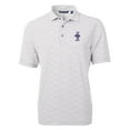 thumbnail image 2 of Men's Cutter & Buck  Gray Kansas State Wildcats Vault DryTec Virtue Eco Pique Botanical Print Recycled Polo, 2 of 3