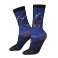 thumbnail image 2 of Uemuo Starry Sky Wall Flying Tiger Pattern Women's Crew Socks, Soft Durable Breathable Moisture-Wicking with Odor Control Cotton socks, 2 of 9