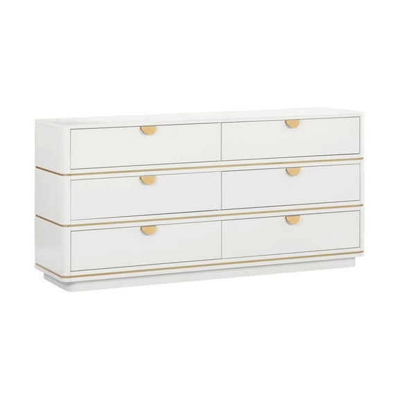 TOV Furniture Julieta Cream 6 Drawer Dresser