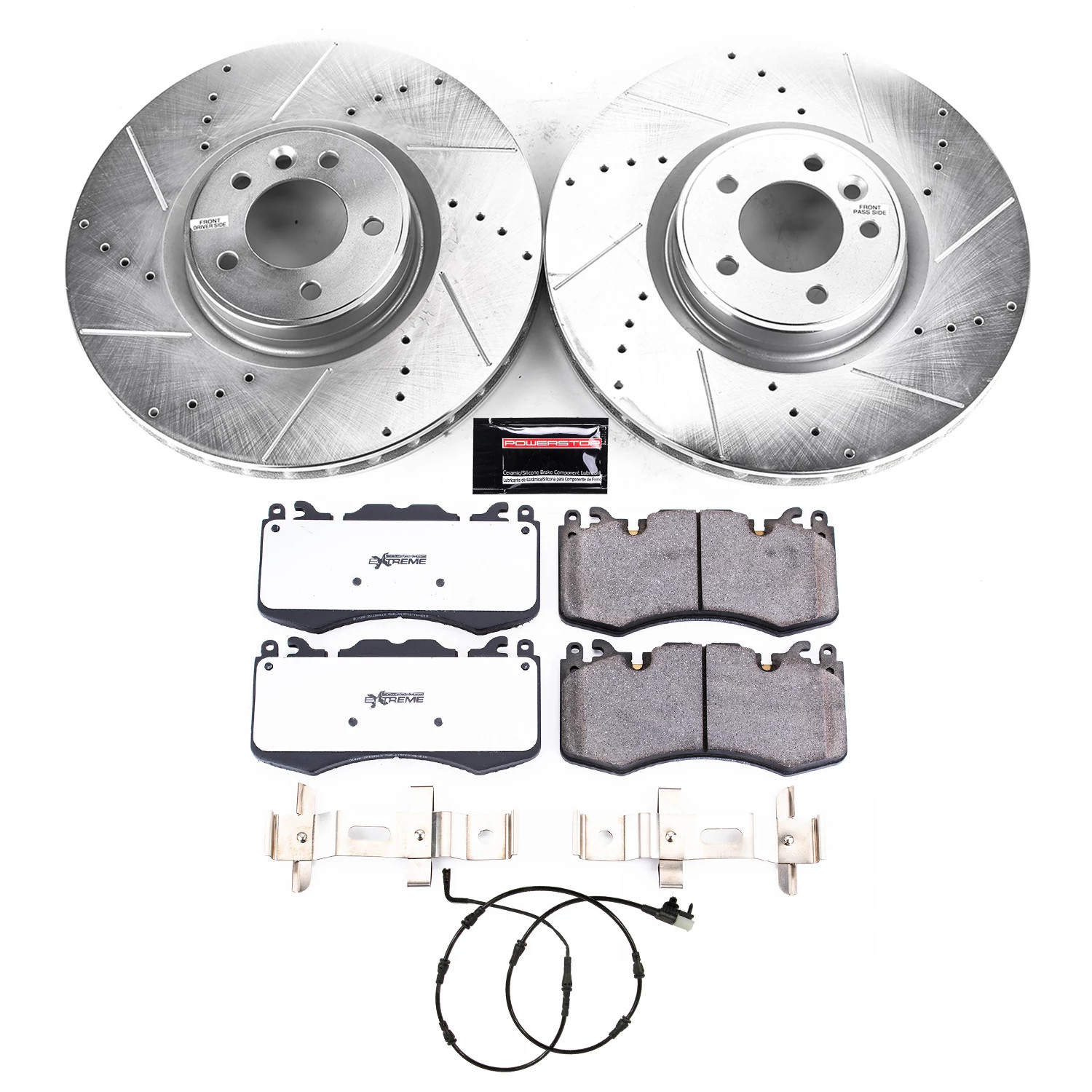 PowerStop Front Z36 Truck & Tow Carbon-Fiber Ceramic Brake Pad and Drilled and Slotted Rotor Kit Fits: LAND ROVER Select Models K8826-36