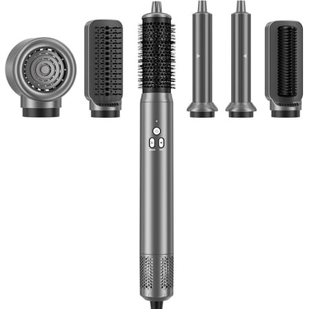 Hot Air Styler & Drying Professional System, 6 in 1 Powerful Hair Dryer Brush • Styling Without Heat Damage, with Air Curler, Hair Dryer, Volumizer, Hair Straightener, Smooth Comb
