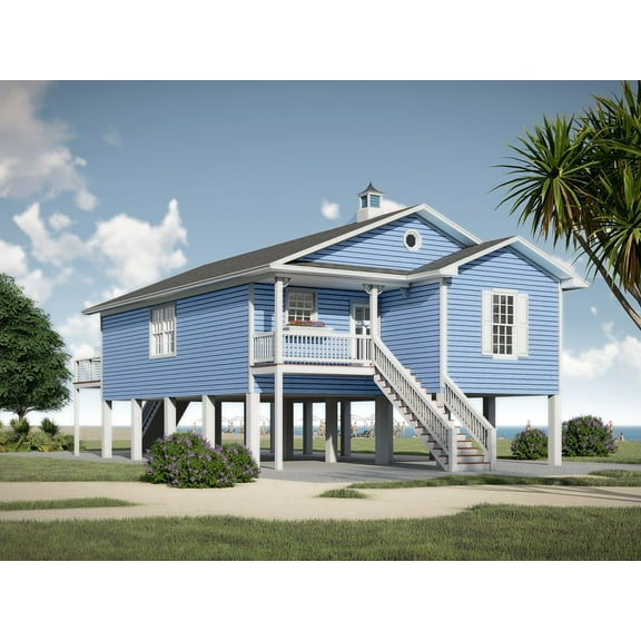 763-13121: Traditional Country 3 Bed, 2 Bath Luxury Home Plan, 1312 Sq Ft: Full Blueprints with License to Build by Home Plan Marketplace - Lesuto