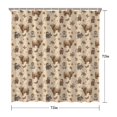 thumbnail image 5 of Beige Highland Cow Figure Butterfly Pattern Shower Curtain 72"x72" ,Bathroom Decorative Shower Curtains Set with 12 Hooks,Modern Waterproof Washable Shower Curtain, 5 of 6