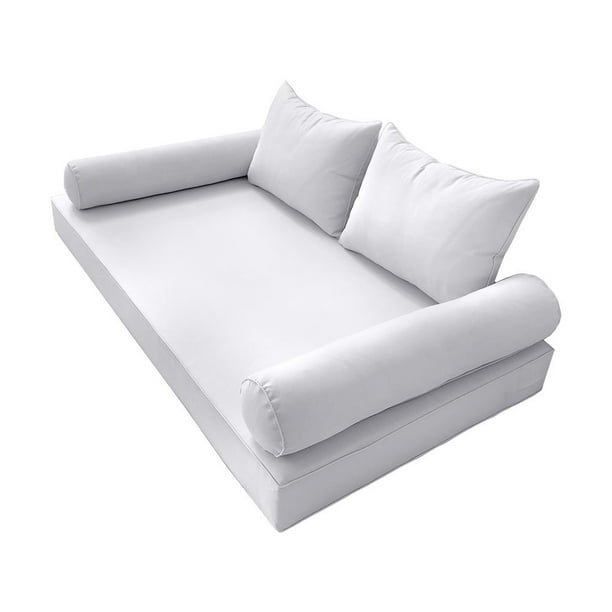 Style4 Twin Xl Size 5pc Pipe Trim Outdoor Daybed Mattress Cushion Bolster Pillow Complete Set Ad105 Walmart Com Walmart Com