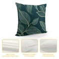 thumbnail image 4 of COMIO  Tropical Leaves Pillow Covers, Emerald Green Minimalist Geometric Palm Leaf Throw Pillow Covers Plant Outdoor Decorative Pillows for Couch Home Sofa Summer Decor, 4 of 5