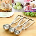 thumbnail image 1 of 3 PCS Ice Cream Spoon Set, Cookie Scoop Set, Fruit Melon Scoop Stainless Steel Spoon Scoopers with Spring Handle Masher, Perfect Size for Cookies,Meatballs, Baking, Ice Cream, 1 of 8