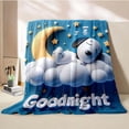 thumbnail image 2 of Manta de perro Snoopy americano, suave y esponjosa, con dibujos animados, tamaño king, de lujo, para niños y adultos, para sofá cama, regalo, 2 of 5
