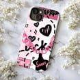 thumbnail image 5 of Pink Heart Chain Aesthetic Phone Case, Cute Love Collage Sweet & Lucky Protective Cover for iPhone 17 16 15 14 13 12 11 Pro Max Plus Mini, 5 of 6