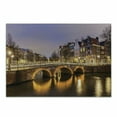 thumbnail image 1 of Landscape Cutting Board, Old Historical Bridge in Netherlands Twilight European Architecture Town Scenery, Decorative Tempered Glass Cutting and Serving Board, Small Size, Amber Lilac, by Ambesonne, 1 of 1