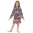 thumbnail image 6 of FORMRS Kids Bathrobe Unisex Hooded Robe Toddler Pajamas Sleepwear, Size 7-9T, Pink Geometric, 6 of 7