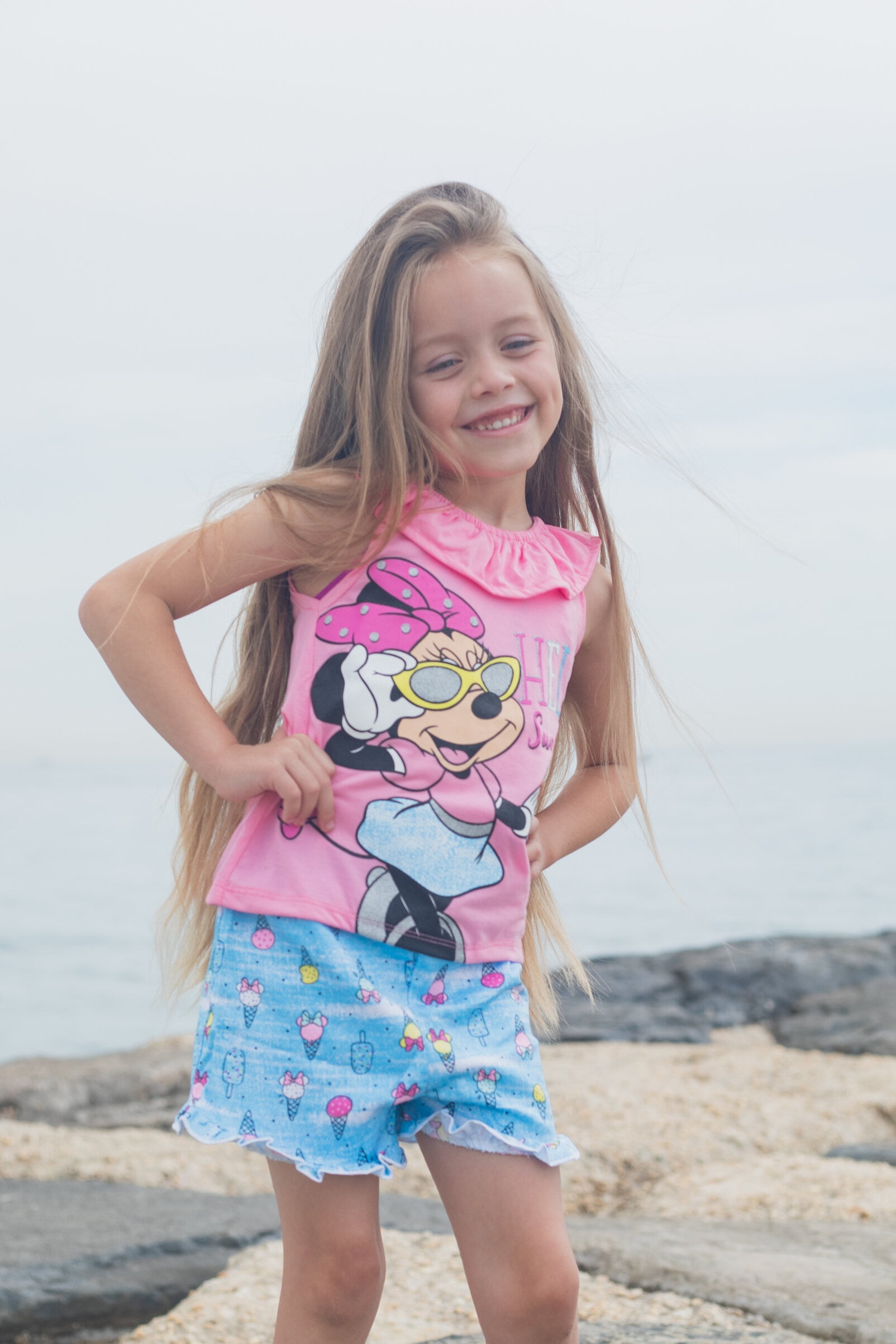Disney Minnie Mouse Little Girls Tank Top and Shorts 