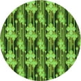 thumbnail image 1 of Ahgly Company Machine Washable Indoor Round Transitional Green Area Rugs, 3' Round, 1 of 7