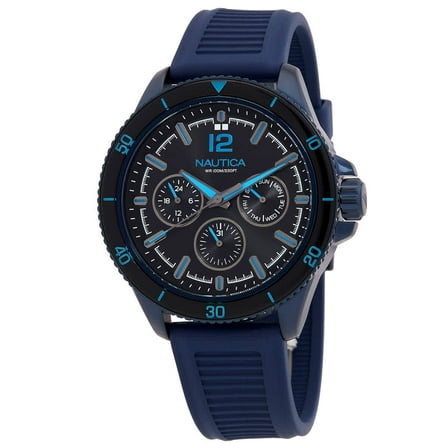 Nautica Nct Windros Multifunction Quartz Black Dial Men's Watch NAPWRS401