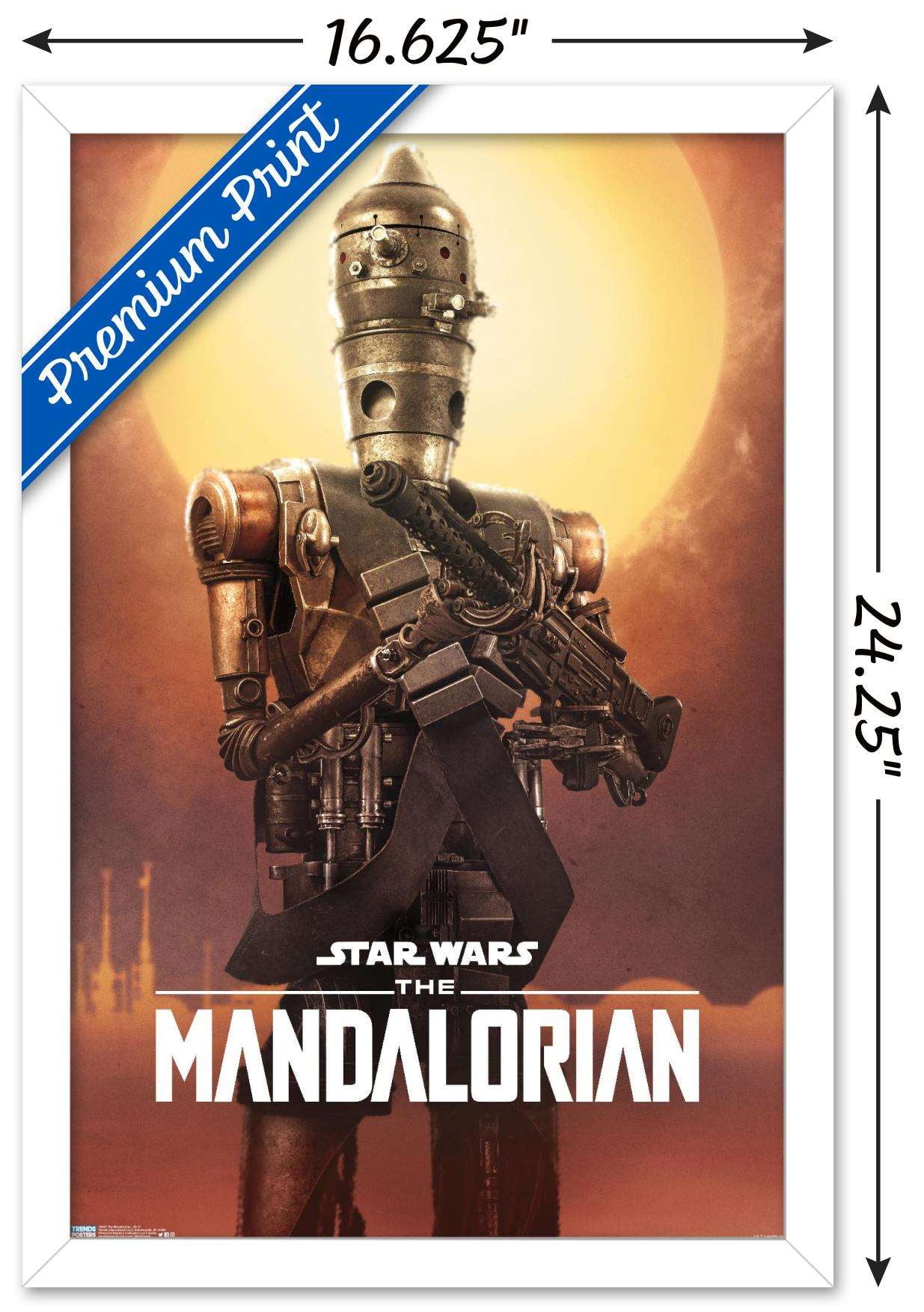 Star Wars: The Mandalorian - IG-11 Wall Poster, 14.725" x 22.375", Framed