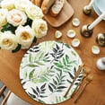 thumbnail image 2 of Round Placemats Watercolors Black Green Leaf 15 inch Set of 2 Table Mats for Dining Table Plant Heat Resistant Non-Slip Kitchen & Home Decorative Place Mat Set, 2 of 8