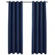 thumbnail image 3 of Cortinas opacas VidaXL, poliéster, 54 x 63 cm, color azul marino, juego de 2, 3 of 8