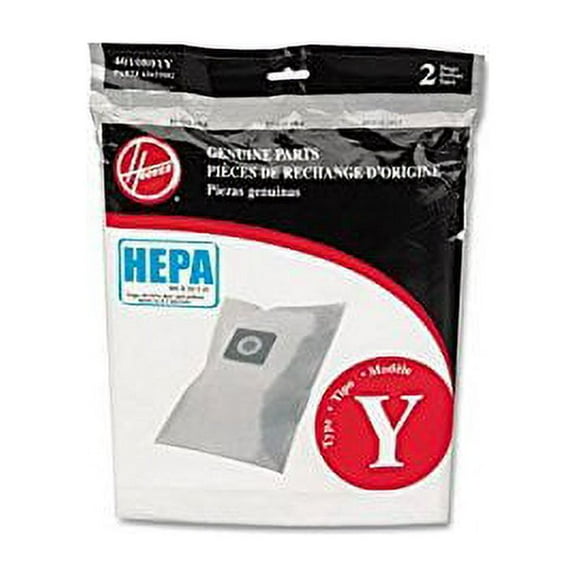Replacement Part For Hoover HEPA Y Filtration Bags for Upright Cleaners, 2 Bags/Pack