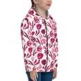 thumbnail image 5 of Pofeuu Tulips Flowers Print Teenage Zipper Hoodie Sweatshirts Hooded Casual Jackets With Pocket For Boys Girls-Medium, 5 of 6