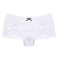 thumbnail image 1 of Gibobby Calzoncillos de encaje para mujer sexys Calzoncillos bóxer de encaje sexy para mujer Bragas de encaje transpirables de cintura(Blanco,CH), 1 of 2