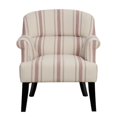 thumbnail image 1 of Home Fare Upholstered Roll Arm Accent Chair in Cambridge Brick Stripe, 1 of 2