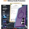 thumbnail image 6 of for Samsung Galaxy A16 5G Case with 2X Screen Protector, Magnetic Military Grade Shockproof Case Translucent Back Slim Rugged Bumper Cover for Galaxy A16 5G Phone Case-6.7 inch, Purple, 6 of 15