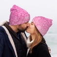 thumbnail image 5 of Lsque Breast CancerN Ribbons Awareness Pattern Knitted Beanie, Unisex Winter Hat, Knit Hat Winter Beanies Thick Fisherman Beanies Cuffed Plain Skull Caps, 5 of 6