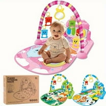 Fufvuti Baby Gym 3-in-1 Baby Play Mats with Toys, Kick & Play Piano Gym Playmat with Height Measurement Feature for Infants