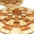 thumbnail image 4 of Number 50 Disc Turntable Ten Level Brain Burning Mathematical Toy Party Teenager Wooden Three-dimensional Puzzle, 4 of 4