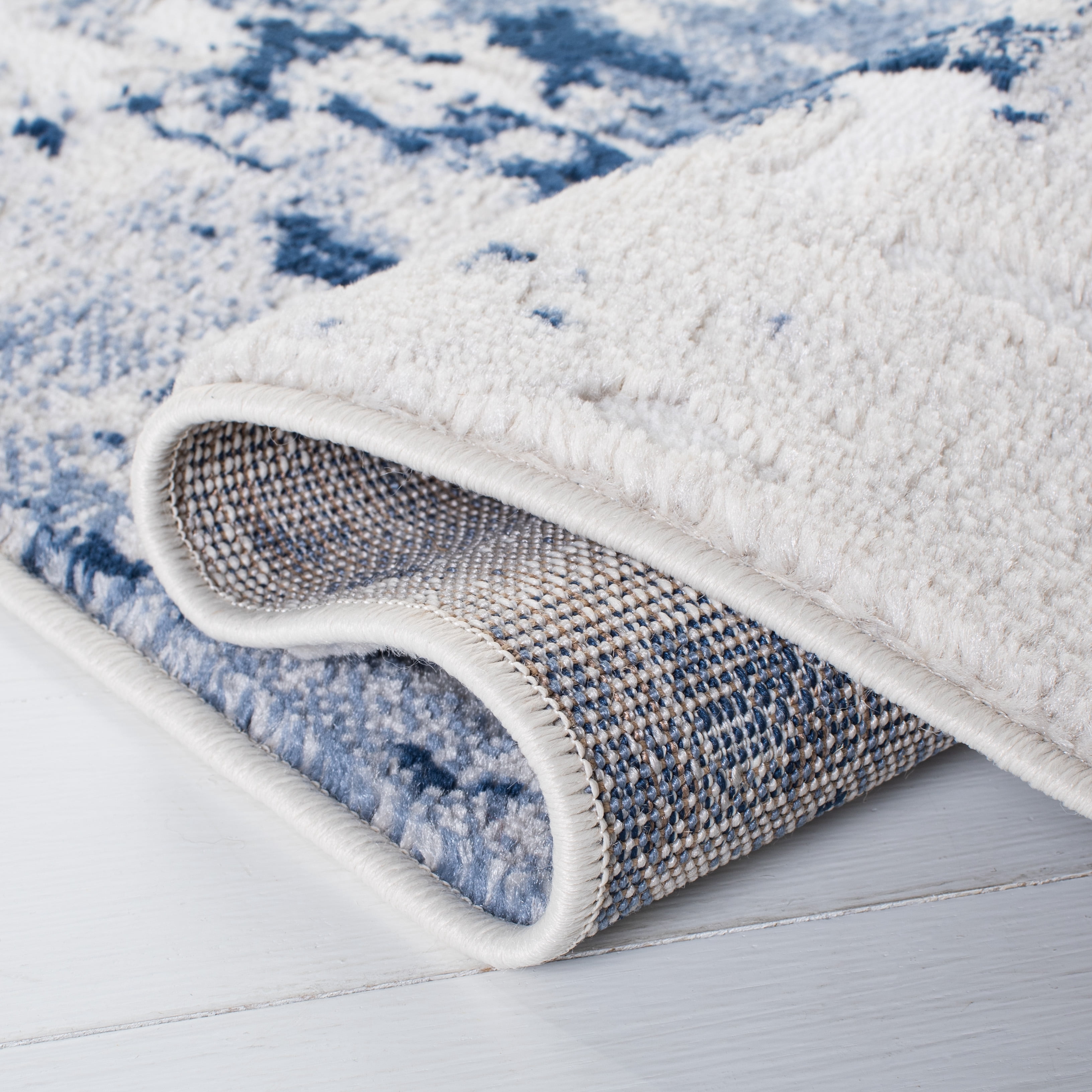 SAFAVIEH Skyler Jacques Distressed Area Rug, Grey/Navy, 9' x 12'