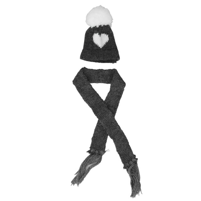 Bufanda de gorro de punto para muñeca, Mini gorro de punto, bufanda, gorro de punto para muñeca, bufanda, accesorios para casa de muñecas, compacto y ligero