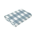 thumbnail image 4 of LNWH Super Soft Flannel Bed Blanket, Cozy Fluffy Warm All Seasons Blue Gingham Print Pattern Throw Blankets for Sofa Bedding, 50"x40", 4 of 8