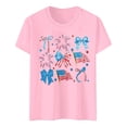 thumbnail image 5 of DHFJKG 250 Anniversary USA T Shirts For Women Short Sleeve Graphic Tee Bow Printed Crew Neck Loose Fit July 4Th Birthday Tshirts Versatile Tops, 5 of 5