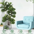 thumbnail image 4 of ChaoLink 4 Ft Artificial Fiddle Leaf Fig Tree, Faux Ficus Lyrata in Pot, Fake Green Plant for Home, Office, Indoor/Outdoor, 4 of 6