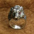 thumbnail image 2 of 925 Sterling Silver Semi Machine War Bear Ring Biker Punk Jewelry TA252 US Size 11.5, 2 of 17