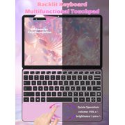 Pink Touchscreen Laptop 11 Mini 2-in-1 , FHD IPS , Intel N100, 16GB DDR4 RAM, 512GB SSD, (Win 11 Pro + Office), Backlit Keyboard, Facial Recognition, USB-C – Portable Laptop for Students & Travel