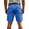 thumbnail image 4 of longantii Cargo Shorts for Men Relaxed Fit Resistant Work Hiking Shorts Multi Pockets Plus Size Outdoor Tactical Short Pants Dark Blue 2XL, 4 of 8