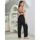 thumbnail image 4 of Pijamas para Mujer, Conjunto de Pijama Negro, Pijama de Manga Corta de 3 Piezas y Pantalones con Ropa Interior, 4 of 8