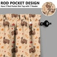 thumbnail image 5 of Rod Pocket Kitchen Curtain Set 3-Piece, 27.5x36 Inch Valance & Tier Drapes, Polyester Pongee Cafe Curtains for Living Room, Bathroom, Farmhouse Rustic Country Window Treatments., 5 of 6