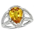 thumbnail image 2 of Star K � Pear Shape 11x8mm Genuine Citrine Halo Split Shank Big Stone Ring, 2 of 9