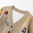 thumbnail image 5 of URMAGIC Toddler Boys Cartoon Trucks Long Sleeve Button Cardigan Sweater Coat(2-7T), 5 of 9