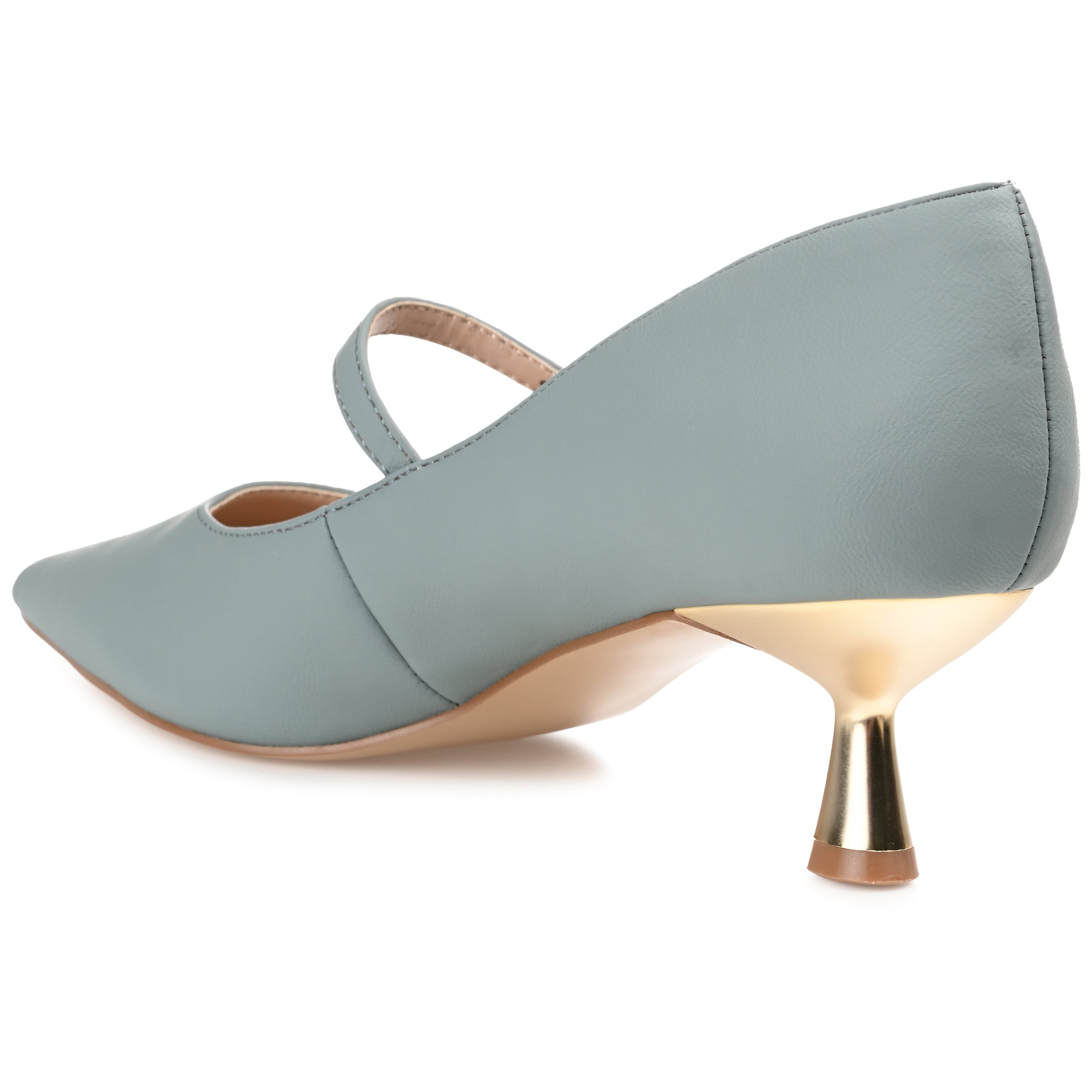 Journee Womens Manza Kitten Heel Mary Jane Pointed Toe Pumps, Widths Available