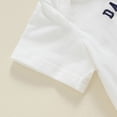 thumbnail image 5 of Newborn Infant Baby Girl Boy Golf Outfit Daddy's Future Golfing Buddy Short Sleeve Romper +Golf Pants +Hat 3Pcs Clothes Set, 5 of 7