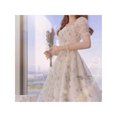 thumbnail image 2 of Vestido de mujer estilo francés blanco con cintura y manga abombada elegante vestido de verano para fiesta y citas, 2 of 8