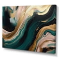 thumbnail image 2 of Designart "Gold And Green Marbled Euphoria III" Abstract Marble Wall Art For Bathroom, 2 of 5