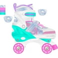 thumbnail image 1 of TOMSHOO Patins à Roulettes LED Réglables pour Enfants - Roues Phosphorescentes, 4 Tailles, Vert & Blanc, m - Amusant & Sûr pour Garçons & Filles, 1 of 1