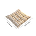 thumbnail image 3 of Yhmxh Cojín cuadrado a cuadros con lazos para silla, cojín grueso para exteriores con capitoné, almohada de suelo suave y transpirable, almohadilla antideslizante para silla de comedor, silla de of, 3 of 5